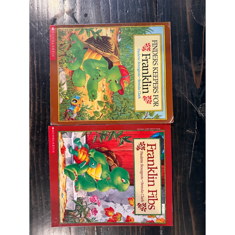 Scholastic Franklin the Turtle Book Lot Franklin Fibs Finders Keepers 2 Books